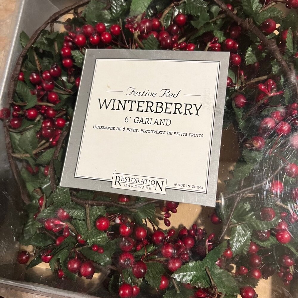 Winterberry 6' Garland from Restoration Hardware